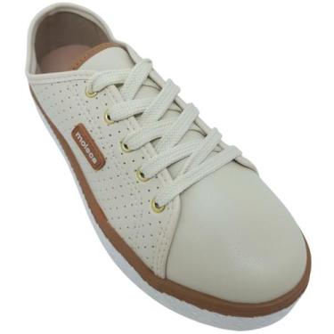 Imagem de Tênis Moleca Feminino Casual com Relevo na Sola, Branco off, 36