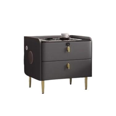 Imagem de Mesa de cabeceira moderna de luxo armário de armazenamento multifuncional moderno para escritório, sala de estar, quarto, prática (grande)