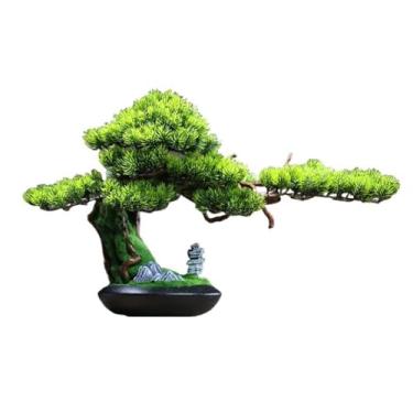 Imagem de Plantas falsas chinesas luz luxo simulação árvore ornamentos decoração armário entrada decoração escritório paisagismo hotel raiz de madeira esculpida decoração