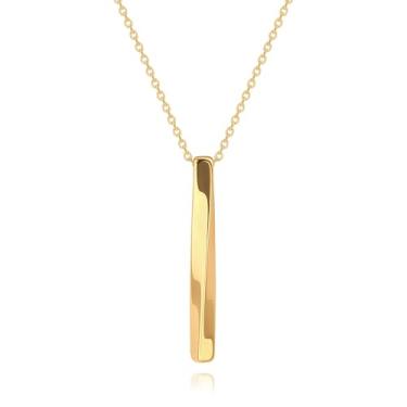 Imagem de SOFYBJA Colar com pingente de círculo banhado a ouro 18 K, joia longa com contas de satélite, para mulheres, delicadamente martelado, karma, círculo aberto, pingente geométrico, Banhado a ouro 18K