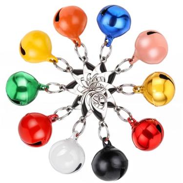 Imagem de Xinjoduz 10 peças de sino para coleira de cachorro, pequenos sinos de animal de estimação com som alto e nítido metal resistente sinos de treinamento anti-perda presentes coleira de gato pingentes