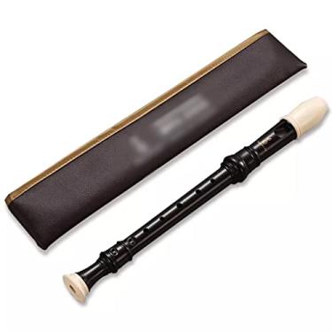 Imagem de Gravadores músicos tocando gravadores barrocos, gravador soprano profissional de 8 furos, instrumento de flauta multifuncional doméstico, com bolsa de armazenamento (cor: preto, tamanho: barroco)