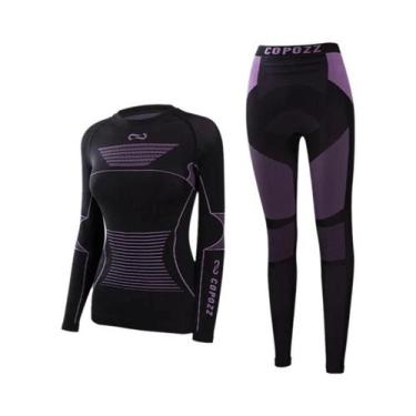 Imagem de Conjunto De Roupa Térmica Unissex Para Esqui, Fitness, Treino, Ginásti