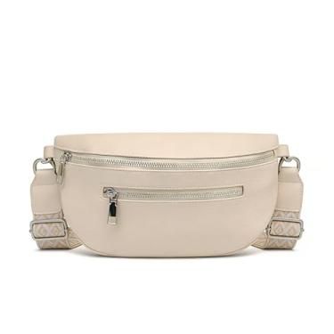 Imagem de Bolsa tiracolo pequena moderna, pochete feminina estilosa para uso diário, Branco, Tendência