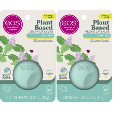 Imagem de Bálsamo labial eos Vegan Sweet Mint à base de plantas 12 mL (pacote co
