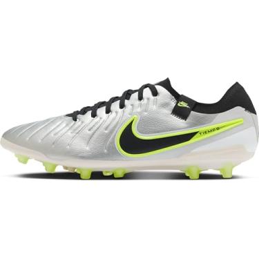 Imagem de Nike Chuteiras de futebol Tiempo Legend 10 Pro Artificial-Grass de cano baixo (DV4334-001, prata metálico/volt/preto), Prata metálica/Volt/Preto, 45