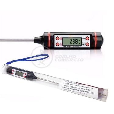 Imagem de Termômetro Culinário Cozinha Digital Mede 50ºc A +300ºc