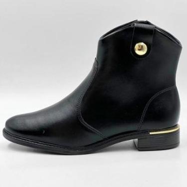 Imagem de Bota Vizzano Cano Curto Salto Baixo Bloco Feminina-Feminino