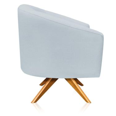 Imagem de Poltrona Giratória Linho Cinza Claro A05