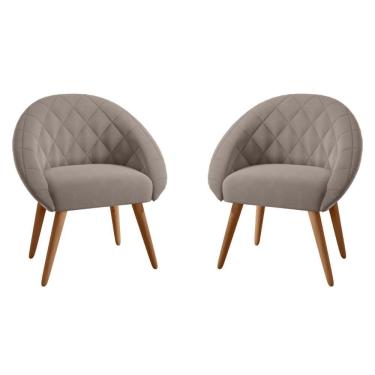 Imagem de Conjunto Poltrona Para Sala De Recepção Celina Inca Sépia