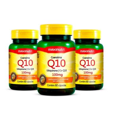 Imagem de Kit 03 Coenzima Q10 100mg Maxinutri Com 60 Capsulas