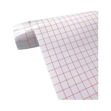 Imagem de Rolo De Fita Adesiva Transparente Para Transferência De Vinil Com Grad