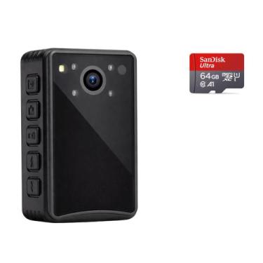 Imagem de Câmera Policial Esportiva A23 1080p Hd Externa Corpo Colete 64GB - MIK