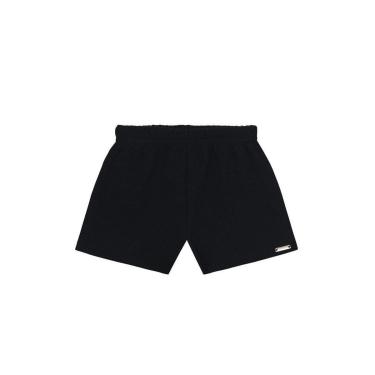 Imagem de Shorts infantil menina em ribana 2x1 Brandili Preto-Feminino