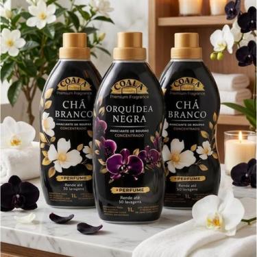 Imagem de Kit Lavanderia Coala 02 Amaciantes Concetrado Chá Branco 1L, 01 Amacia