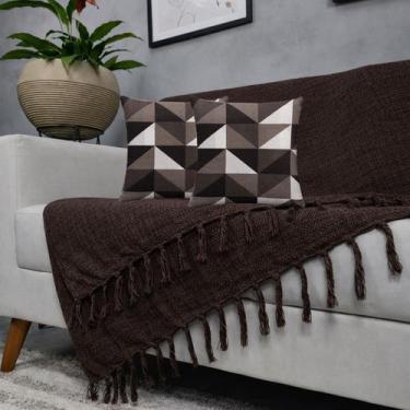 Imagem de Kit Manta Para Sofá + 2 Capas De Almofada Com. Zíper Cor:02 - Genérico