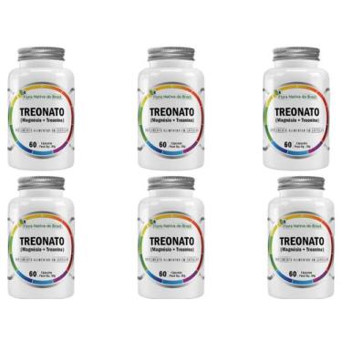 Imagem de Kit 6x Magnésio L Treonato Puro Concentrado 360 Cápsulas 600mg Flora N