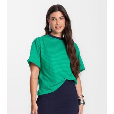 Imagem de T- Shirt Feminina Infinita Cor Verde, M, Verde