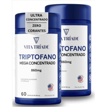 Imagem de Kit 2x Triptofano 860mg Mega Concentrado 120 Cápsulas Vita Tríade