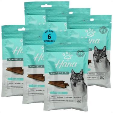 Imagem de Snack hana healthy life dogzen cães adultos 100g kit com 6