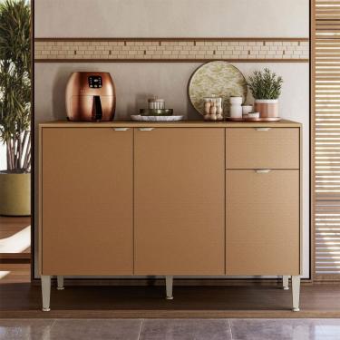 Imagem de Balcão de Cozinha 120 Cm Soul 3 Portas 1 Gaveta Freijó/CaraMarromo - Kits Paraná