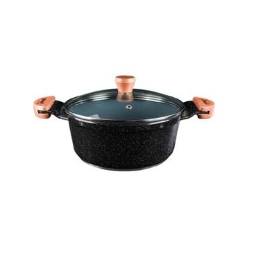 Imagem de Caçarola Preto Liso Alumínio Fundido Usinado Javali AM 16cm