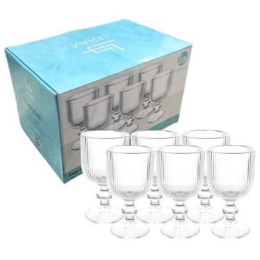 Imagem de Jogo 6 Taças Versalhes 260ml Vidro Transparente Copo Redondo Água Vinh