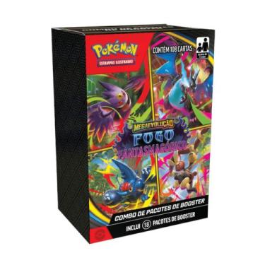 Imagem de Combo de Booster Pokemon Megaevolução 2 - Fogo Fantasmagórico Copag - 