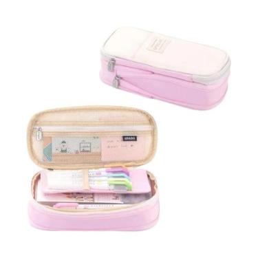 Imagem de Estojo De Lápis Kawaii De Grande Capacidade, Bolsa De Canetas De Dupla