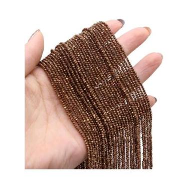 Imagem de Contas De Pedra Natural Espinela Facetada Cor Dourada 2mm 3mm Para Ace