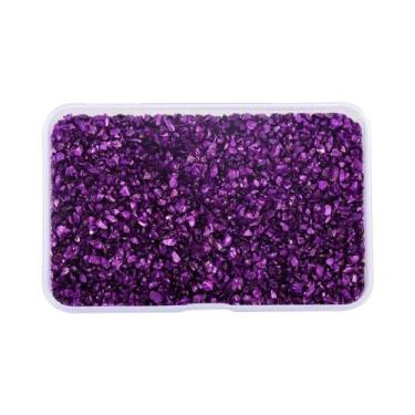 Imagem de Pedras De Vidro Trituradas De Resina Colorida Irregular 80g Para Decor