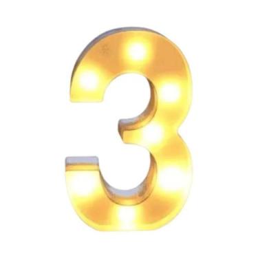 Imagem de Luz Noturna LED Luminosa Em Formato De Letra 16/22CM DIY Alfabeto Núme