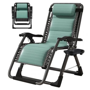 Imagem de Cadeira Reclinável Ajustável Gravidade Zero com Apoio de Cabeça e Porta Copos, DoCred, Verde