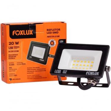 Imagem de Refletor Led Foxlux Bivolt 20w 3000k Preto