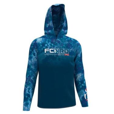 Imagem de Camisa de Pesca Proteção Solar UV Next 02 Azul - Faca na Rede, G