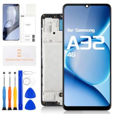 Imagem de Kit de substituição de tela para Samsung Galaxy A32 4G, display LCD com moldura sensível ao toque digitalizador para Samsung A32 4G A325F A325U A325M A325N Montagem completa com ferramentas de reparo
