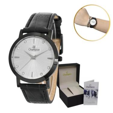 Imagem de Relógio Champion Feminino Preto Analógico Social