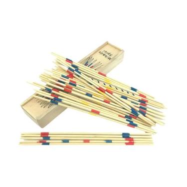 Imagem de Jogo De Palitos De Madeira Coloridos Para Crianças, Brinquedo Tradicio