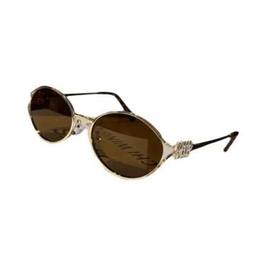 Imagem de Óculos De Sol Femininos Retro Oval Cat Eye Com Proteção UV E Armação D