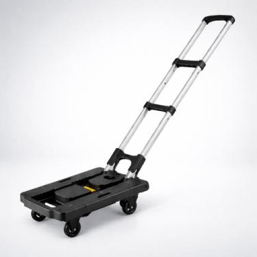 Imagem de Carrinho de Carga Plataforma Dobrável 150kg com 5 Rodas - Genérica