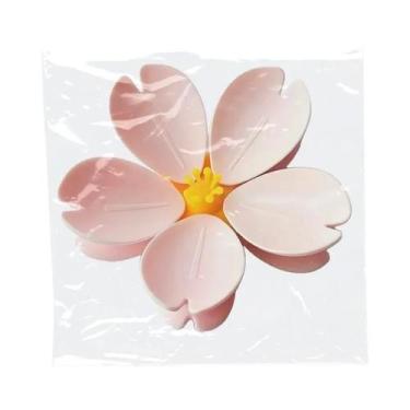 Imagem de Clipe Magnético Para Geladeira Sakura Com Decoração De Flor E Clipe Pa