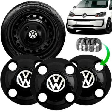 Imagem de Jogo Calotinhas Centrais Vw Aro 13 14 15 Up Fox Voyage Gol - GFM