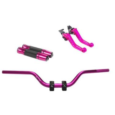 Imagem de Kit Manete Manopla Guidão Adaptador Yes 125 Intruder 125 Riva - NoBran