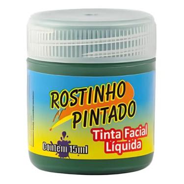 Imagem de Tinta para pintar o rosto Criança Verde Escuro liquida 15 ml - Rostinh