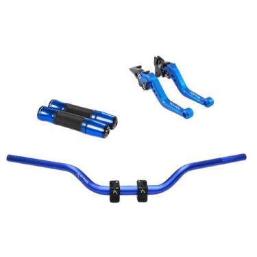 Imagem de Kit Manete Manopla Guidão Adaptador Yes 125 Intruder 125 Riva - NoBran