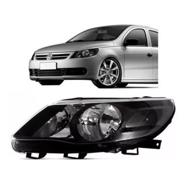 Imagem de Farol dianteiro gol voyage saveiro g5 2008 a 2012 mascara negra lado e