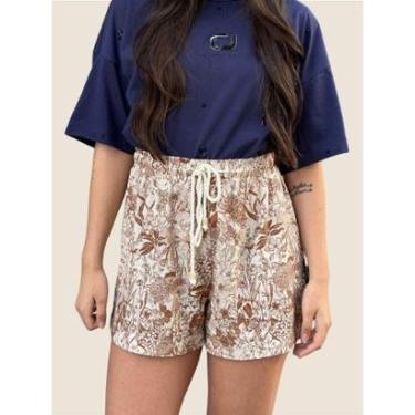 Imagem de Short Feminino Estampado Justo Colcci-Feminino