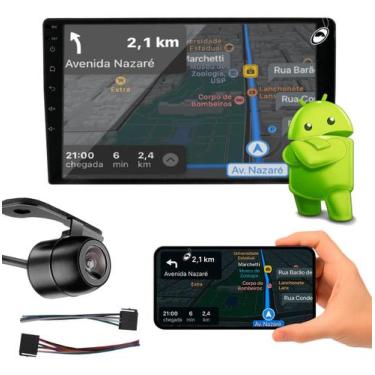 Imagem de Multimídia 9 h-tech ht-9240ca quadcore android 4gb ram 64gb + câmera d