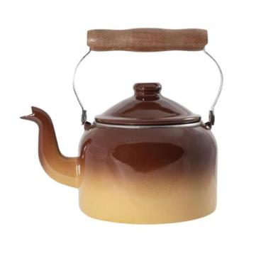 Imagem de Chaleira Tradicional Esmaltada Premium Mãe Ágata 1800ml Cor:Marrom - E