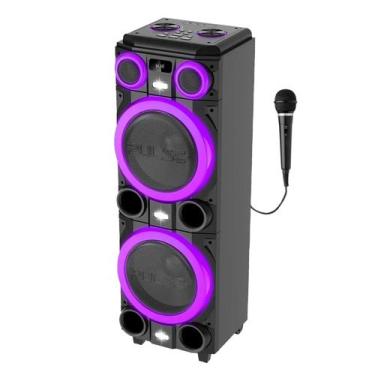 Imagem de Caixa de Som Torre Pulse SP518 Double 10 TWS Bluetooth 2000W - 1 Mic